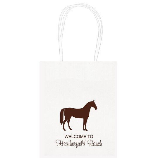 Horse Silhouette Mini Twisted Handled Bags
